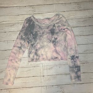 American Eagle cropped long sleeved tee size large